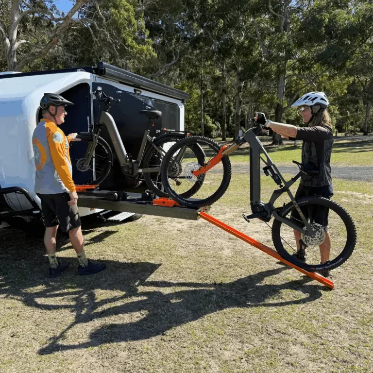 Bikes loaded, boards stowed - the Trekka carries the whole kit so you can just go.